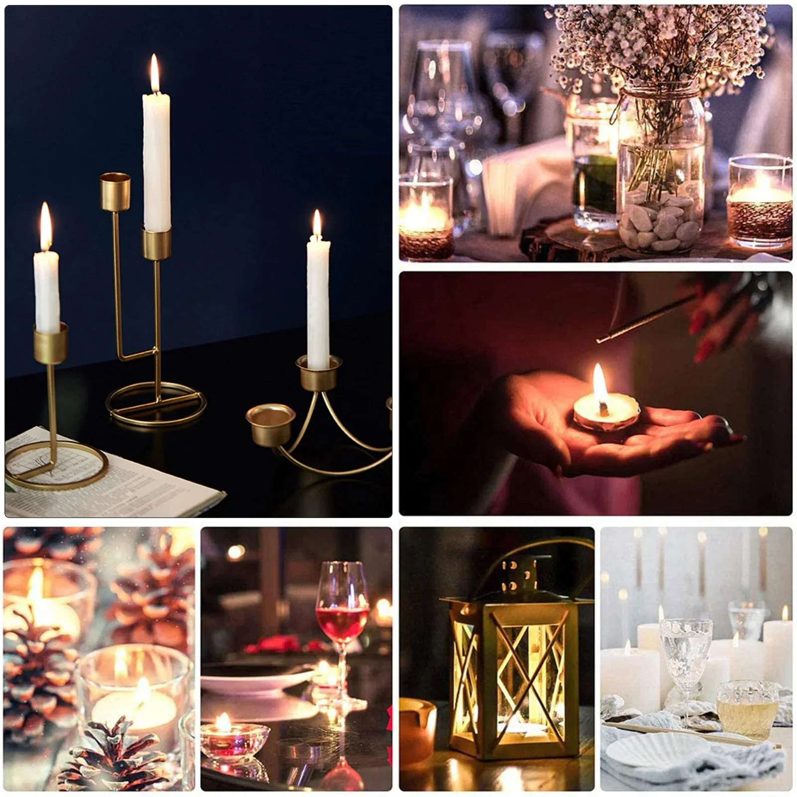 Home Decor Lighting Brands - اكسسوارات الشمعدان المعادن الزخرفية إدراج حامل