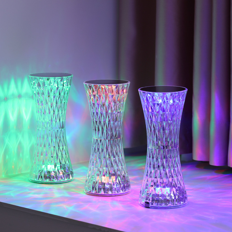 Lighting Table Decor - مصابيح طاولة جانبية كريستالية، إضاءة ليلية