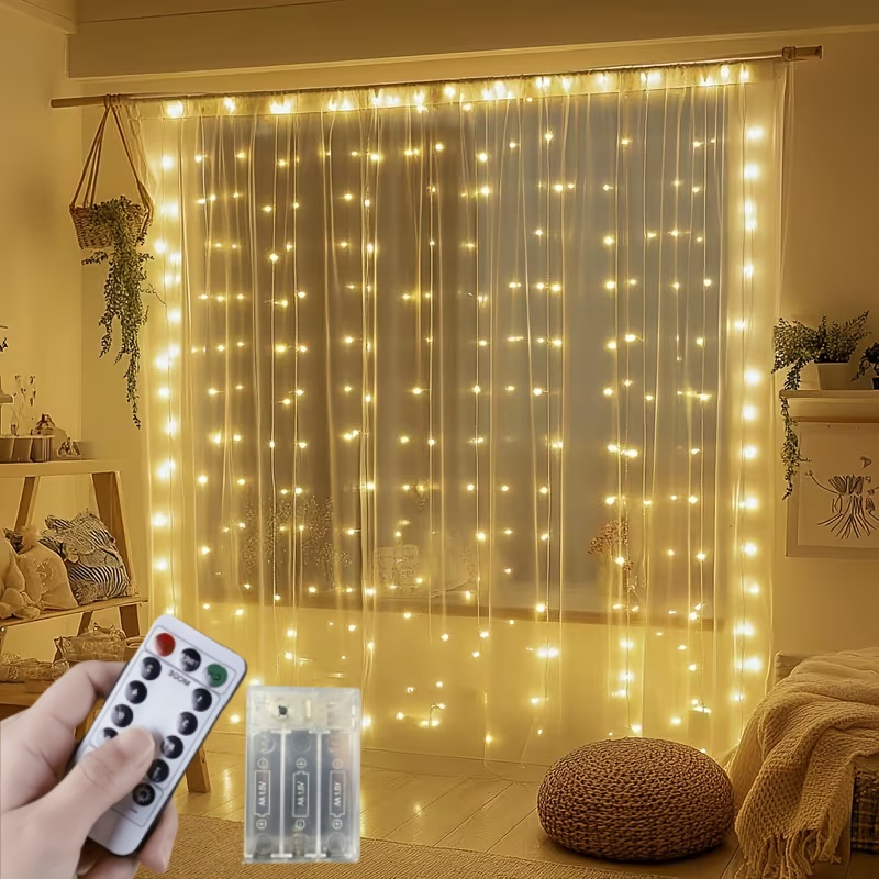 Fairy Light Curtain - إضاءة زينة عيد الميلاد بطول 3-6
