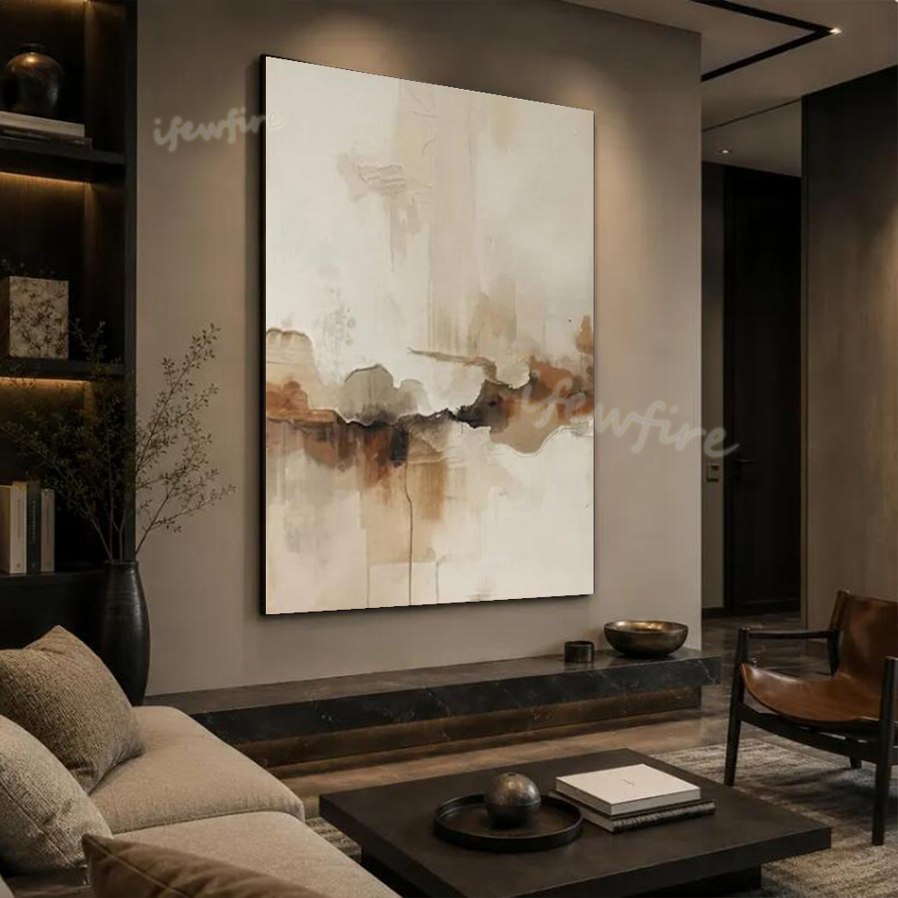 Lighting Decoration On Wall - لوحة زيتية تجريدية حديثة مصنوعة يدويًا