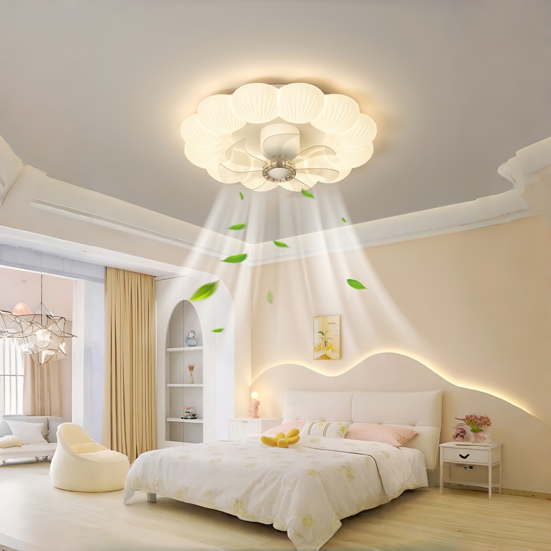 Decor Lighting Ceiling Fans - مروحة سقف على شكل زهرة بتصميم