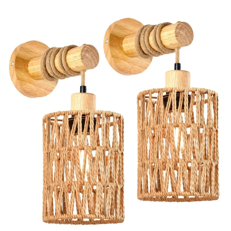 Lighting Decoration On Wall - حبل القنب تصميم رأس السرير الجدار