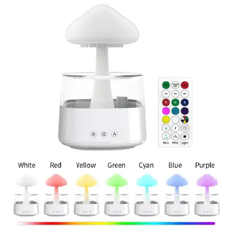 Mushroom Table Lamp - مرطب هواء على شكل سحابة وقطرات