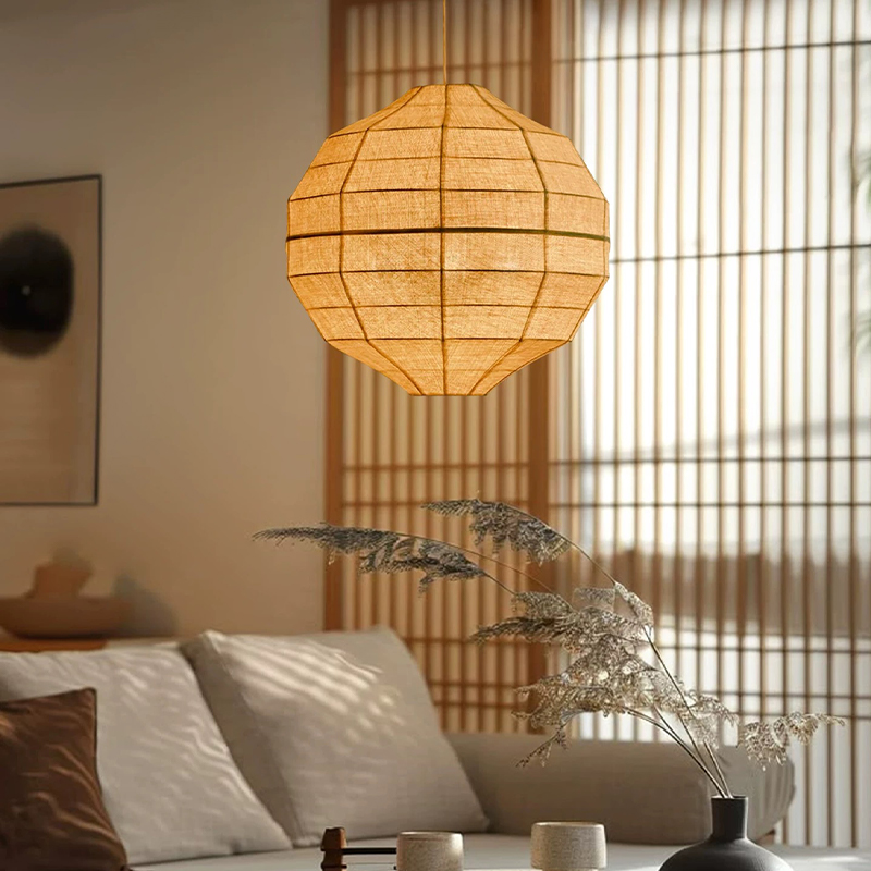 Japanese Lighting Decor - مصباح معلق ياباني بتصميم وابي سابي