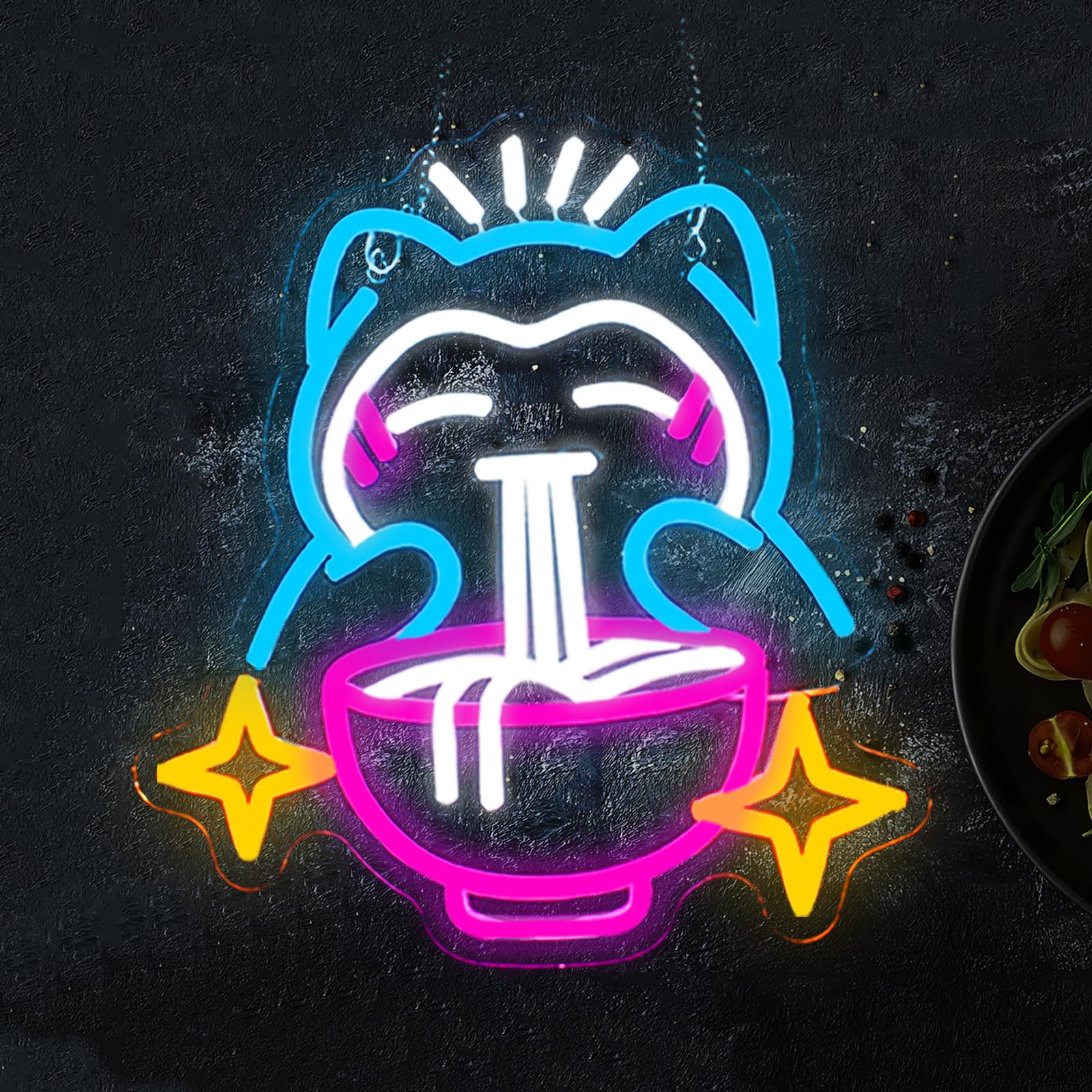 ضوء النيون LED Ramen - لافتة ن - مراجعة Japanese Lighting Decor وسعره