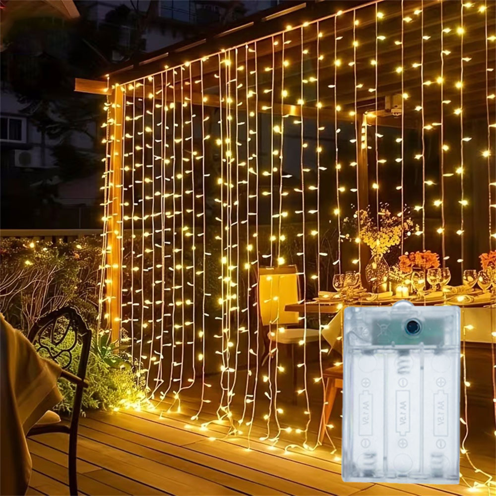 أضواء سلسلة LED للستائر بطول 3 - مراجعة Fairy Light Curtain وسعره