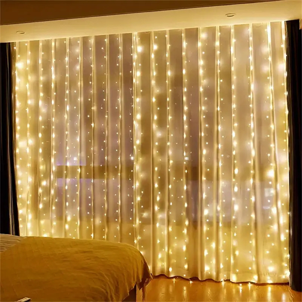 أضواء سلسلة LED للستائر بطول 3 - مراجعة Fairy Light Curtain وسعره