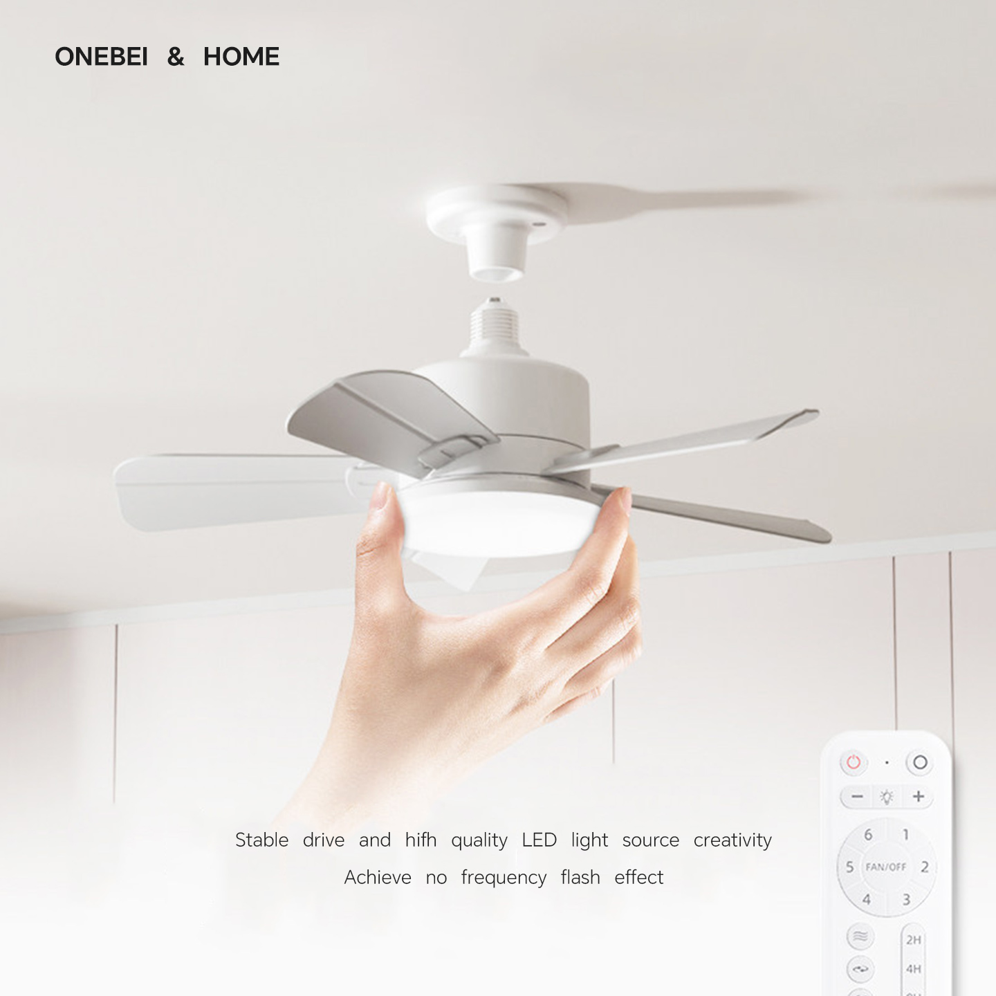 مروحة سقف حديثة بإضاءة LED قاب - مراجعة Decor Lighting Ceiling Fans وسعره