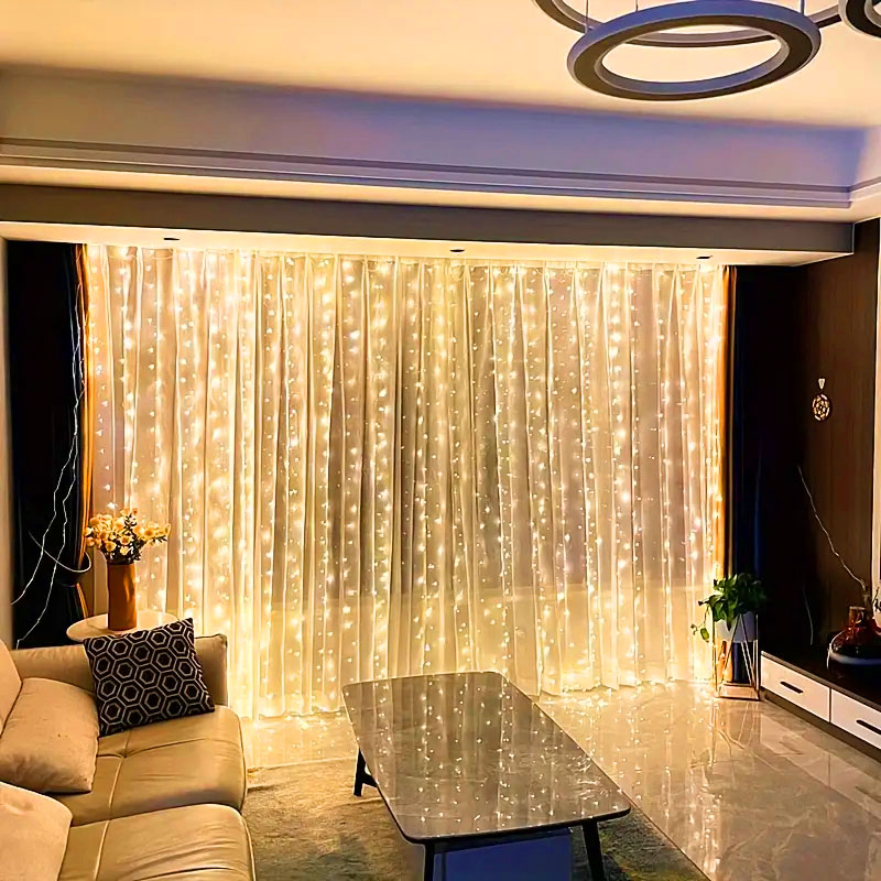 USB LED الستار سلسلة أضواء مع  - مراجعة Fairy Light Curtain وسعره