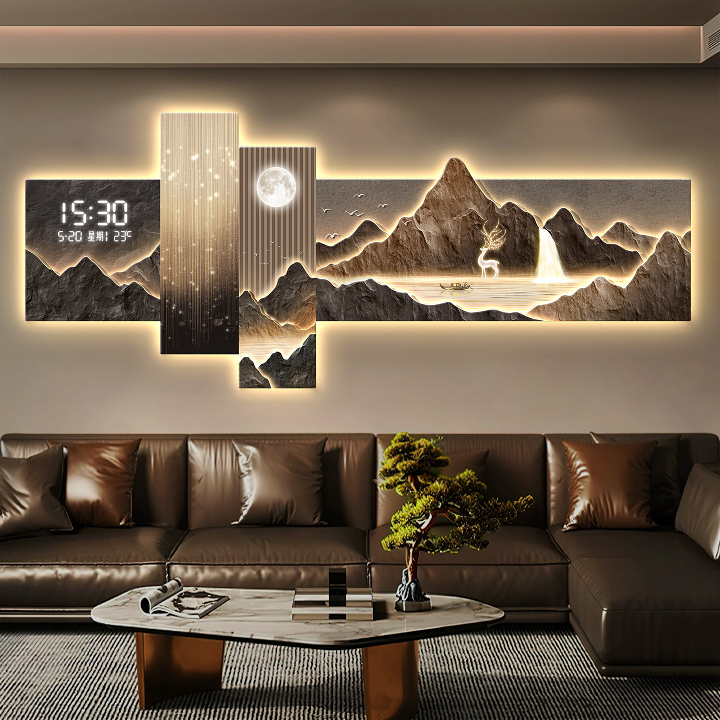لوحة ديكور عصرية بإضاءة LED لغ - مراجعة Lighting Decoration On Wall وسعره