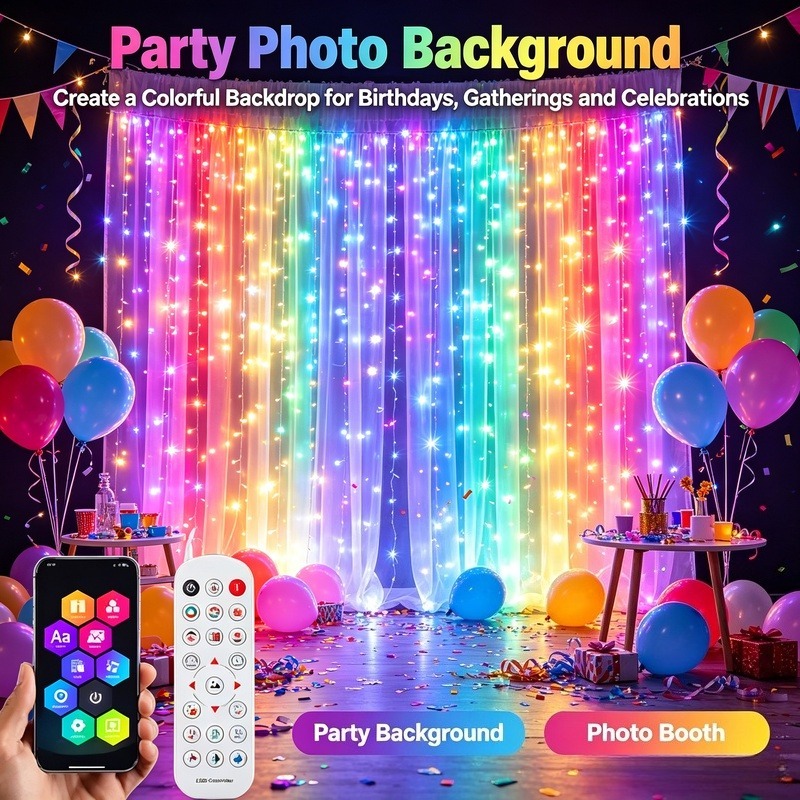 أضواء ستائر LED تعمل بالطاقة ع - مراجعة Fairy Light Curtain وسعره