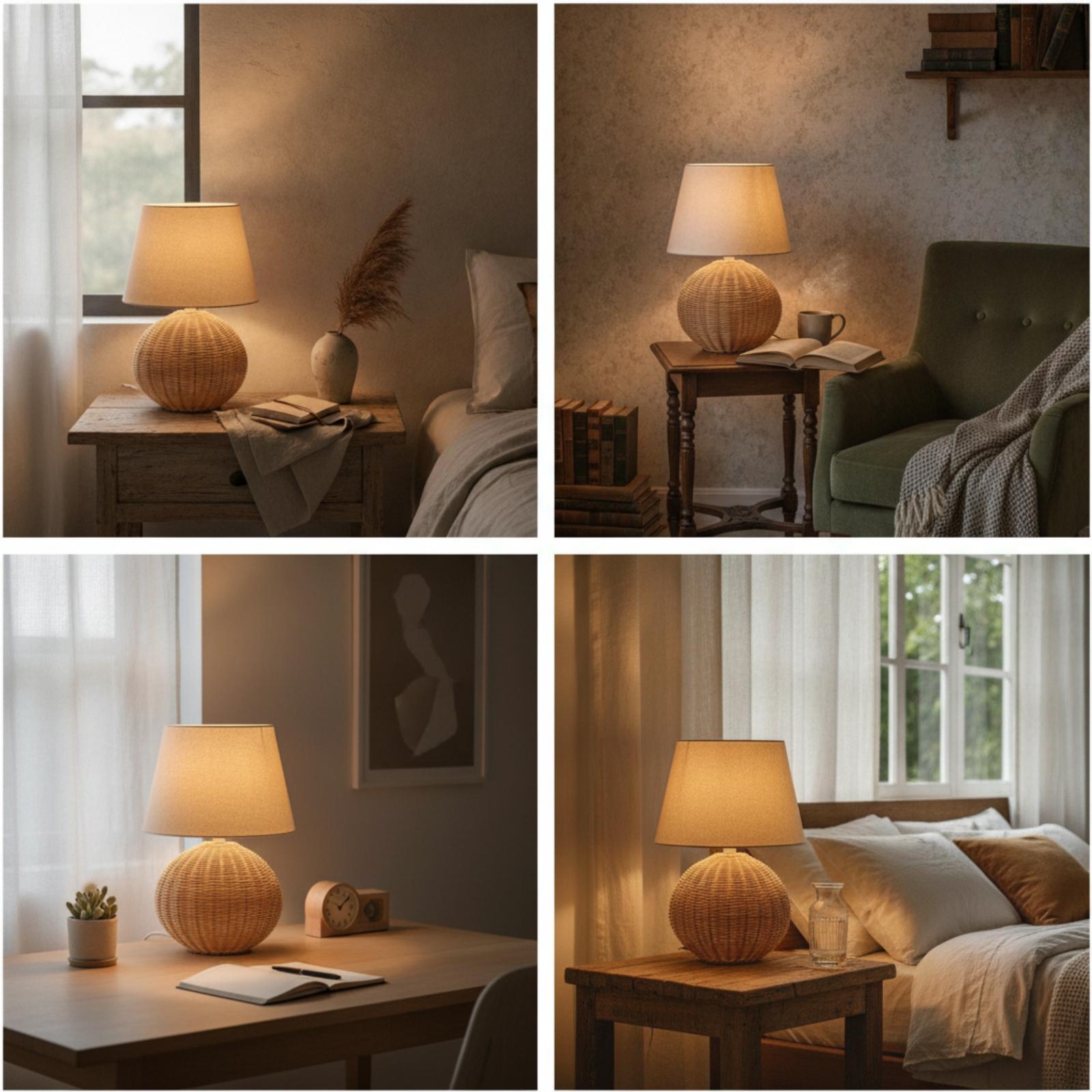مصباح طاولة جانبي بقاعدة من ال - مراجعة Lighting Table Decor وسعره