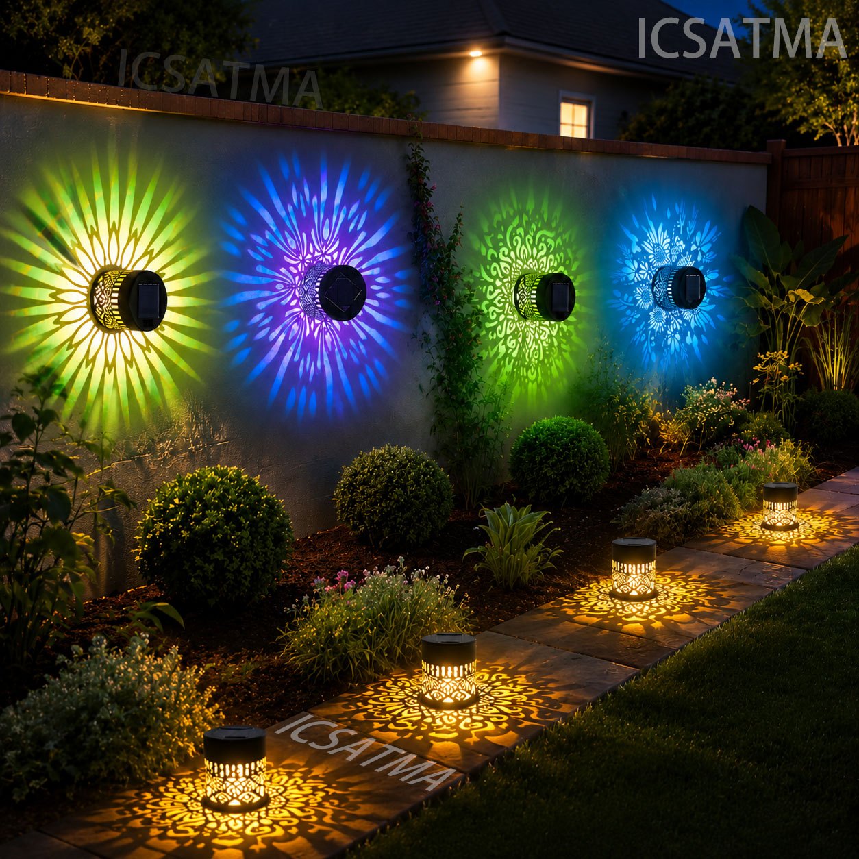 إضاءة جدارية شمسية على شكل مان - مراجعة Lighting Decoration On Wall وسعره