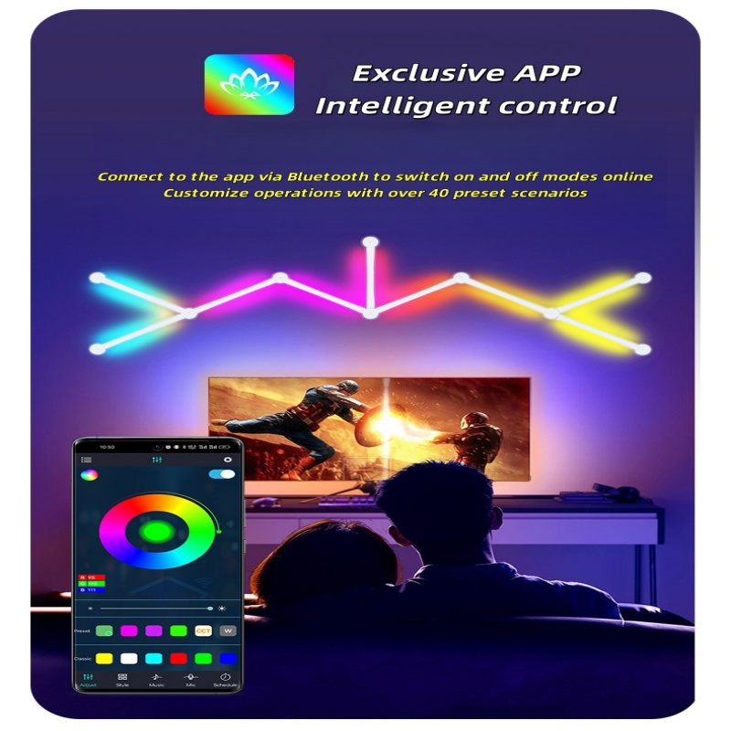 جديد الربط المجاني DIY RGB الم - مراجعة Lighting Decoration On Wall وسعره