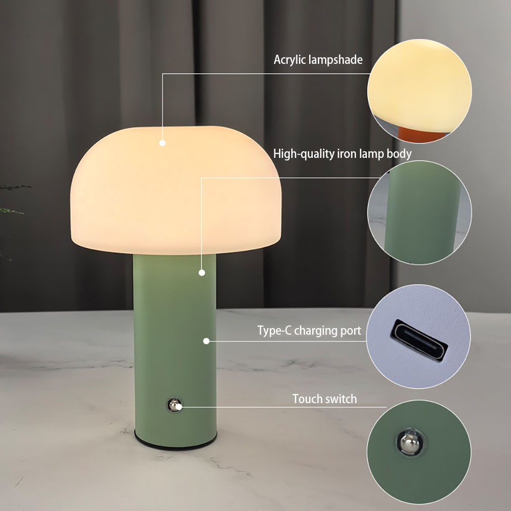 مصباح مكتبي LED يعتم على شكل ف - مراجعة Mushroom Table Lamp وسعره