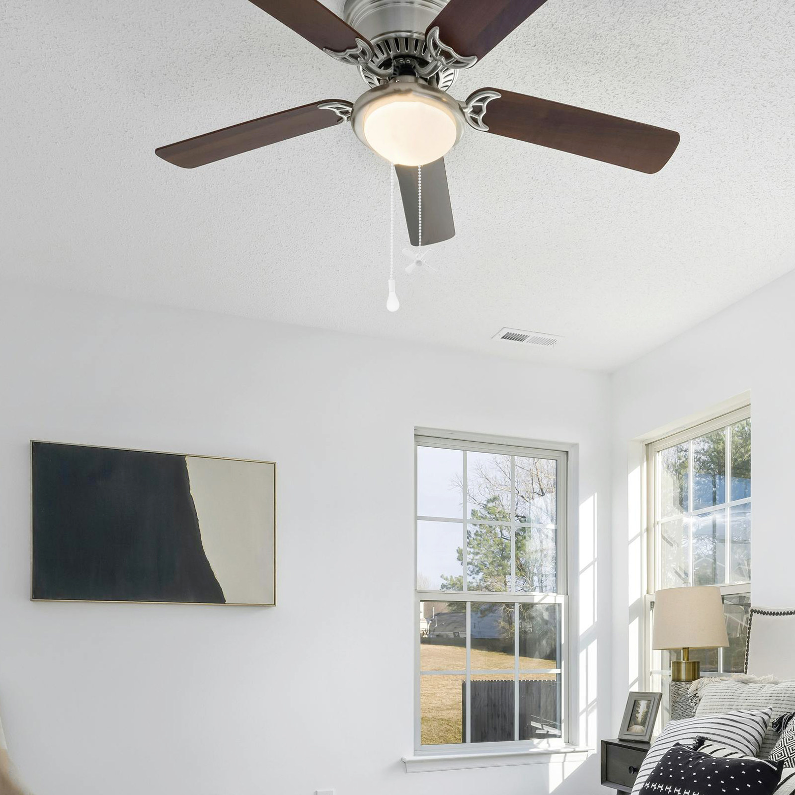 قطعتان من سلسلة سحب مزخرفة بتص - مراجعة Decor Lighting Ceiling Fans وسعره