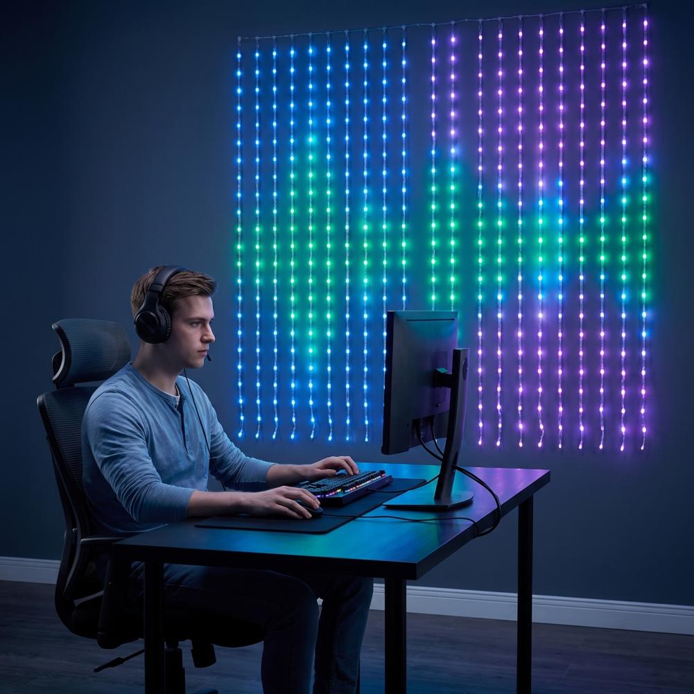 أضواء ستارة لغرفة النوم، 400 م - مراجعة Fairy Light Curtain وسعره