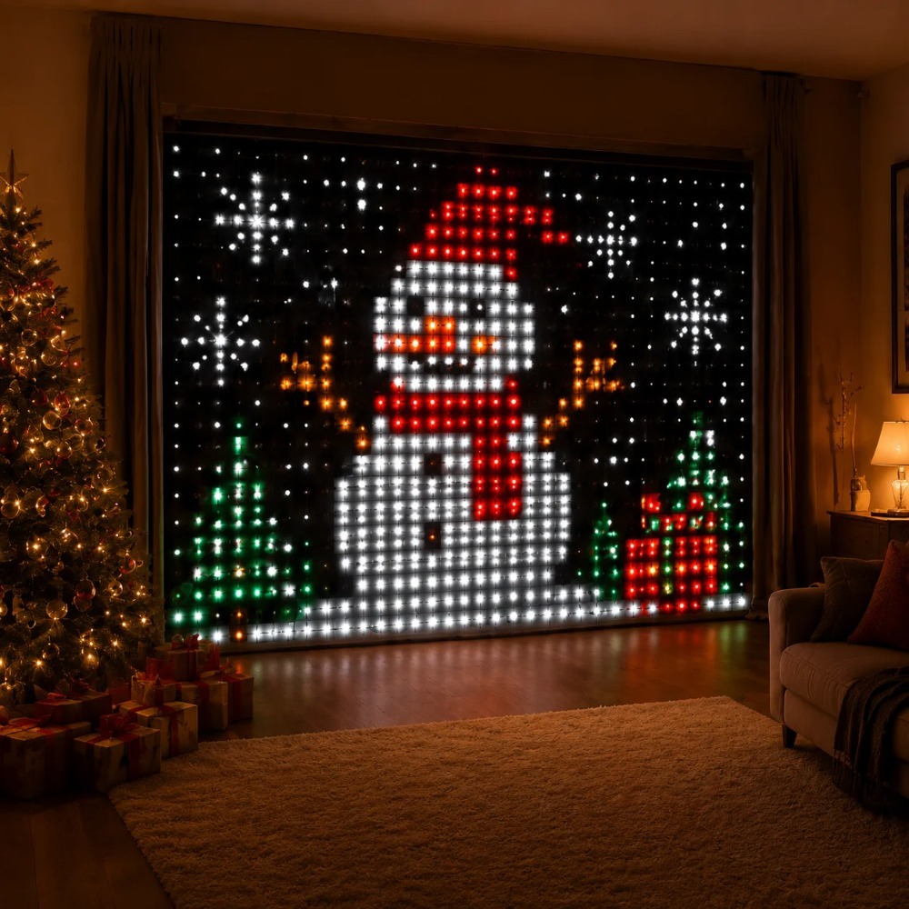 ستائر إضاءة LED بكسل مع تحكم ع - مراجعة Fairy Light Curtain وسعره