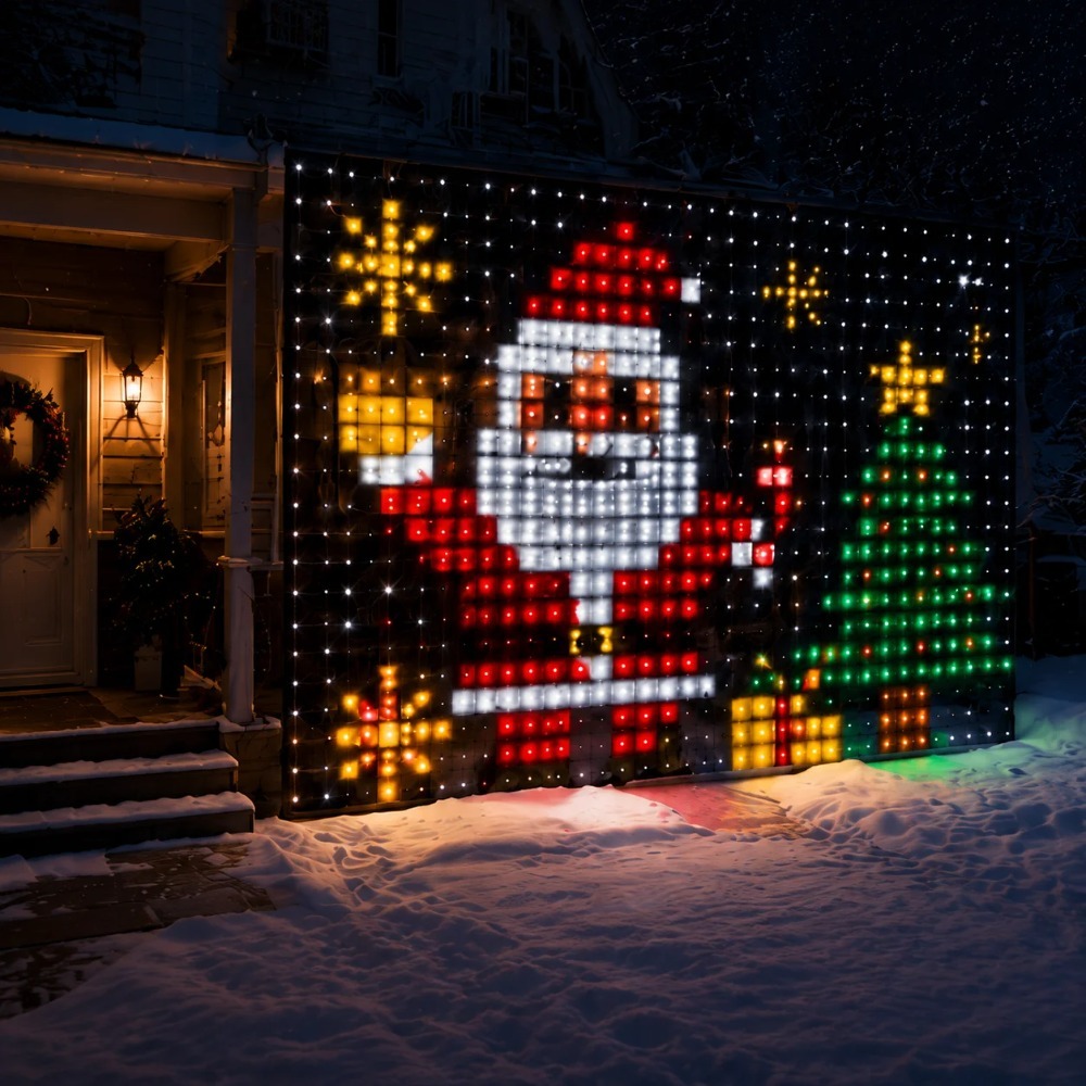 ستائر إضاءة LED بكسل مع تحكم ع - مراجعة Fairy Light Curtain وسعره