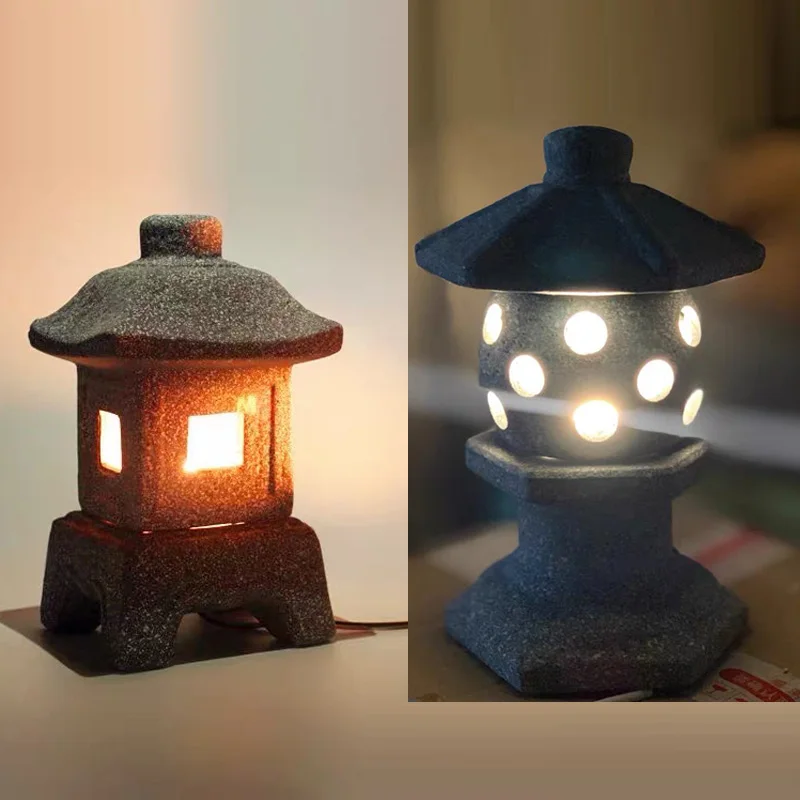 مصباح حجر تقليد من السيراميك ع - مراجعة Japanese Lighting Decor وسعره