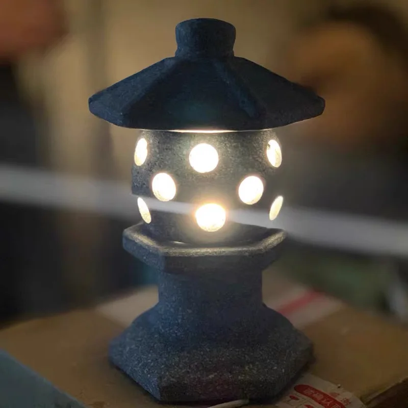 مصباح حجر تقليد من السيراميك ع - مراجعة Japanese Lighting Decor وسعره