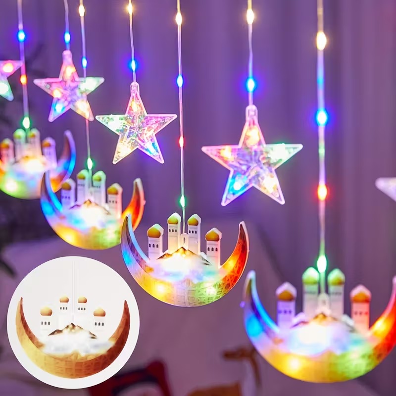أضواء ستارة نافذة القمر والنجم - مراجعة Fairy Light Curtain وسعره