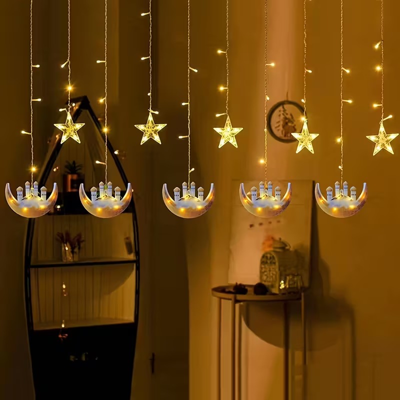 أضواء ستارة نافذة القمر والنجم - مراجعة Fairy Light Curtain وسعره