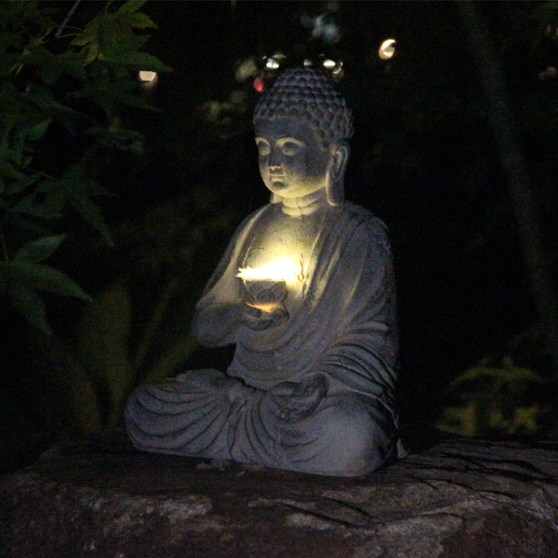 الراتنج الشمسية بوذا تمثال الن - مراجعة Japanese Lighting Decor وسعره