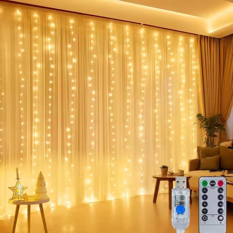 أضواء ستائر LED بطول 3/4/6 متر - مراجعة Fairy Light Curtain وسعره