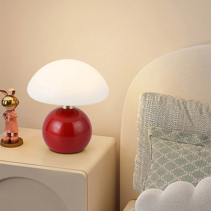 مصباح ليلي بمنفذ USB للفطر ، م - مراجعة Mushroom Table Lamp وسعره