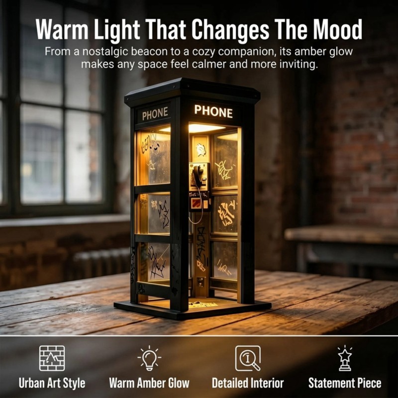 مصباح كابينة هاتف كلاسيكي عتيق - مراجعة Decor Lighting Sales وسعره