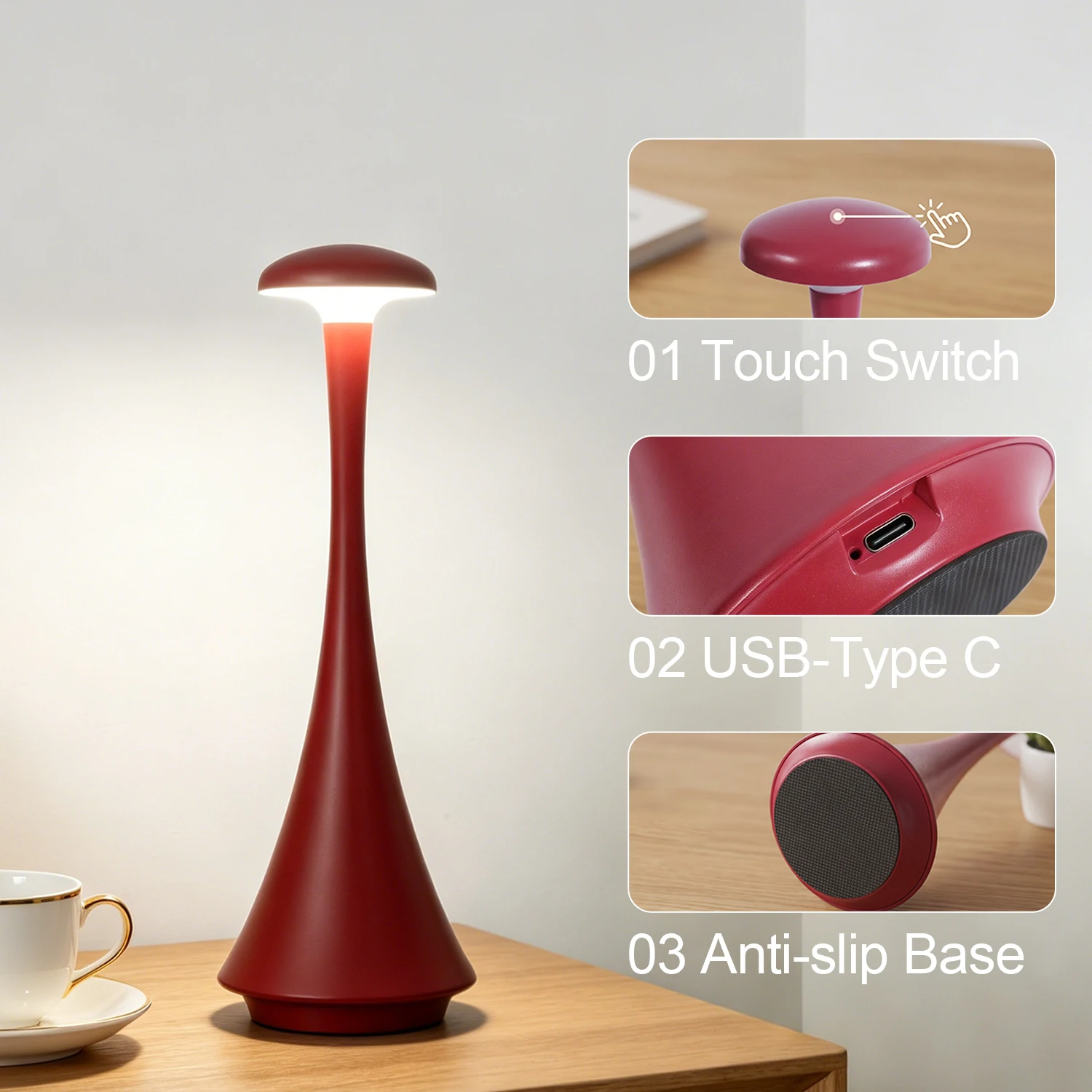مصباح طاولة على شكل فطر من جيج - مراجعة Mushroom Table Lamp وسعره