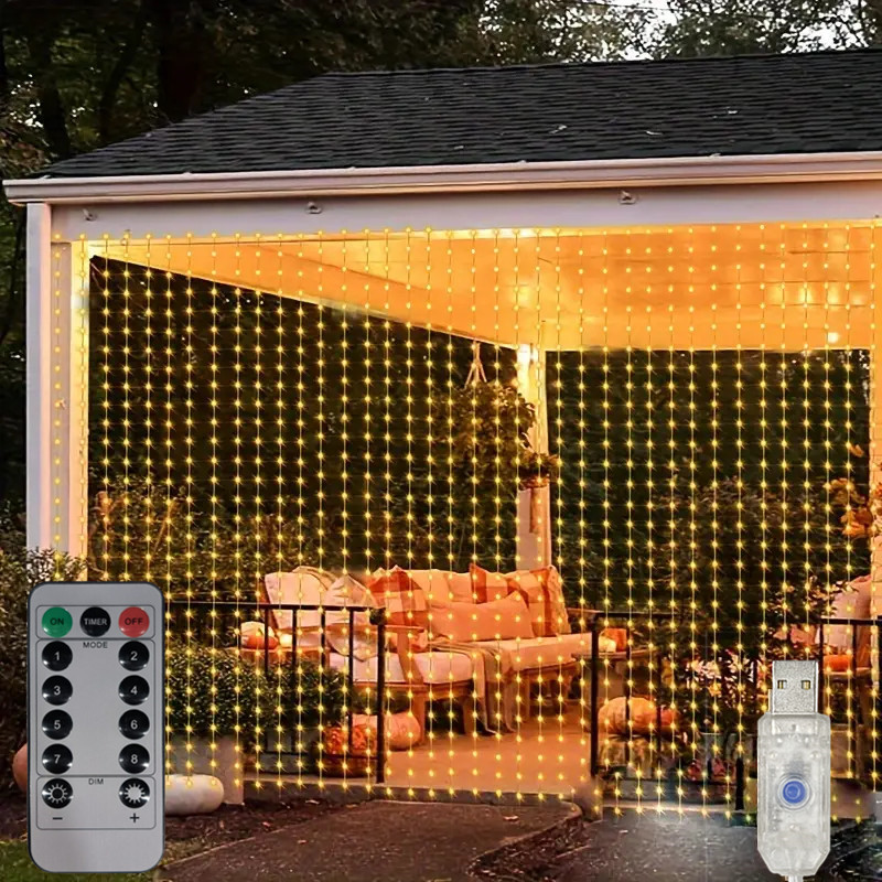 LED جارلاند الجنية ضوء مصباح ح - مراجعة Fairy Light Curtain وسعره