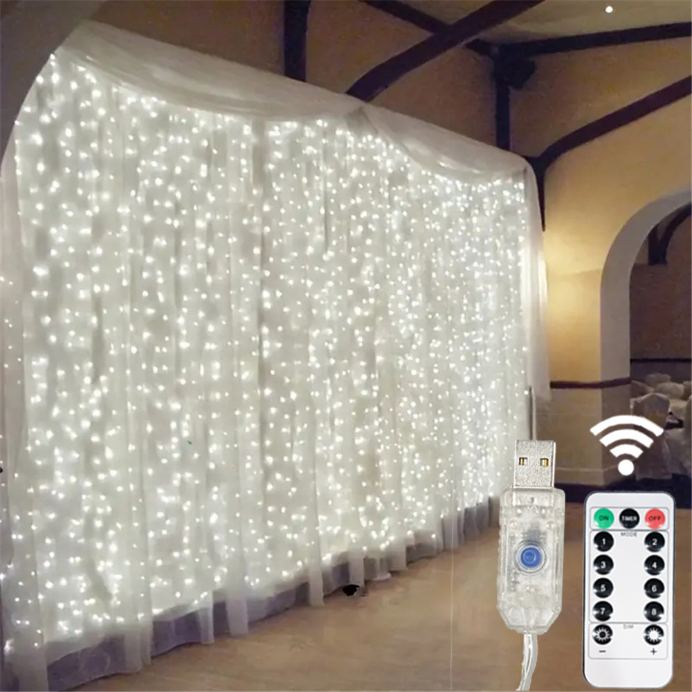 ستارة إضاءة LED، أضواء زينة لل - مراجعة Fairy Light Curtain وسعره