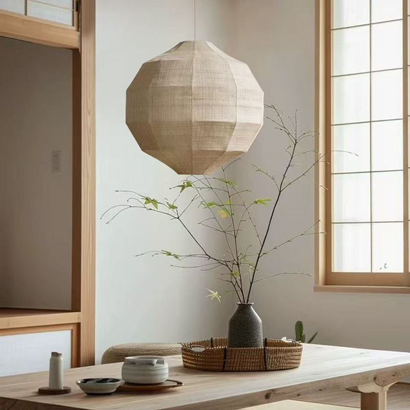 مصباح معلق ياباني بتصميم وابي  - مراجعة Japanese Lighting Decor وسعره