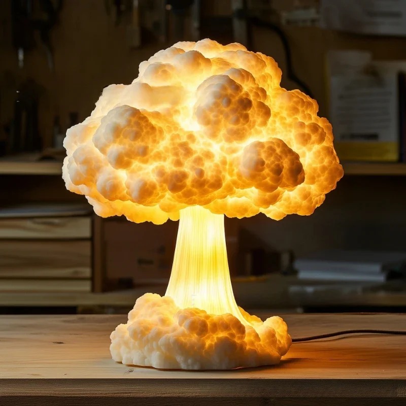 مصباح مكتب على شكل سحابة فطرية - مراجعة Mushroom Table Lamp وسعره