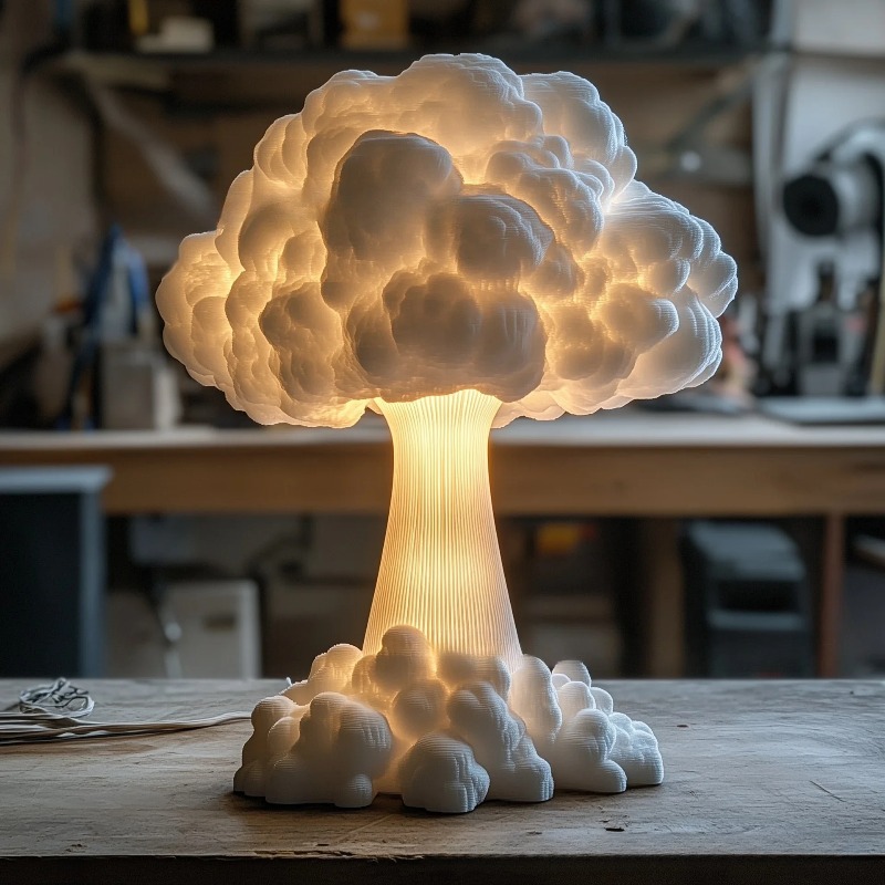 مصباح مكتب على شكل سحابة فطرية - مراجعة Mushroom Table Lamp وسعره