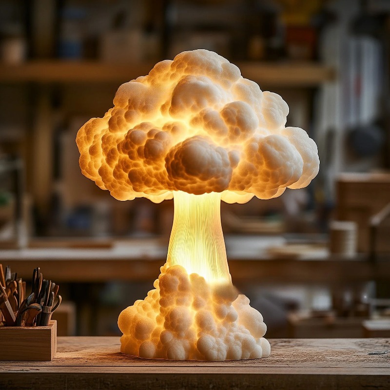 مصباح مكتب على شكل سحابة فطرية - مراجعة Mushroom Table Lamp وسعره