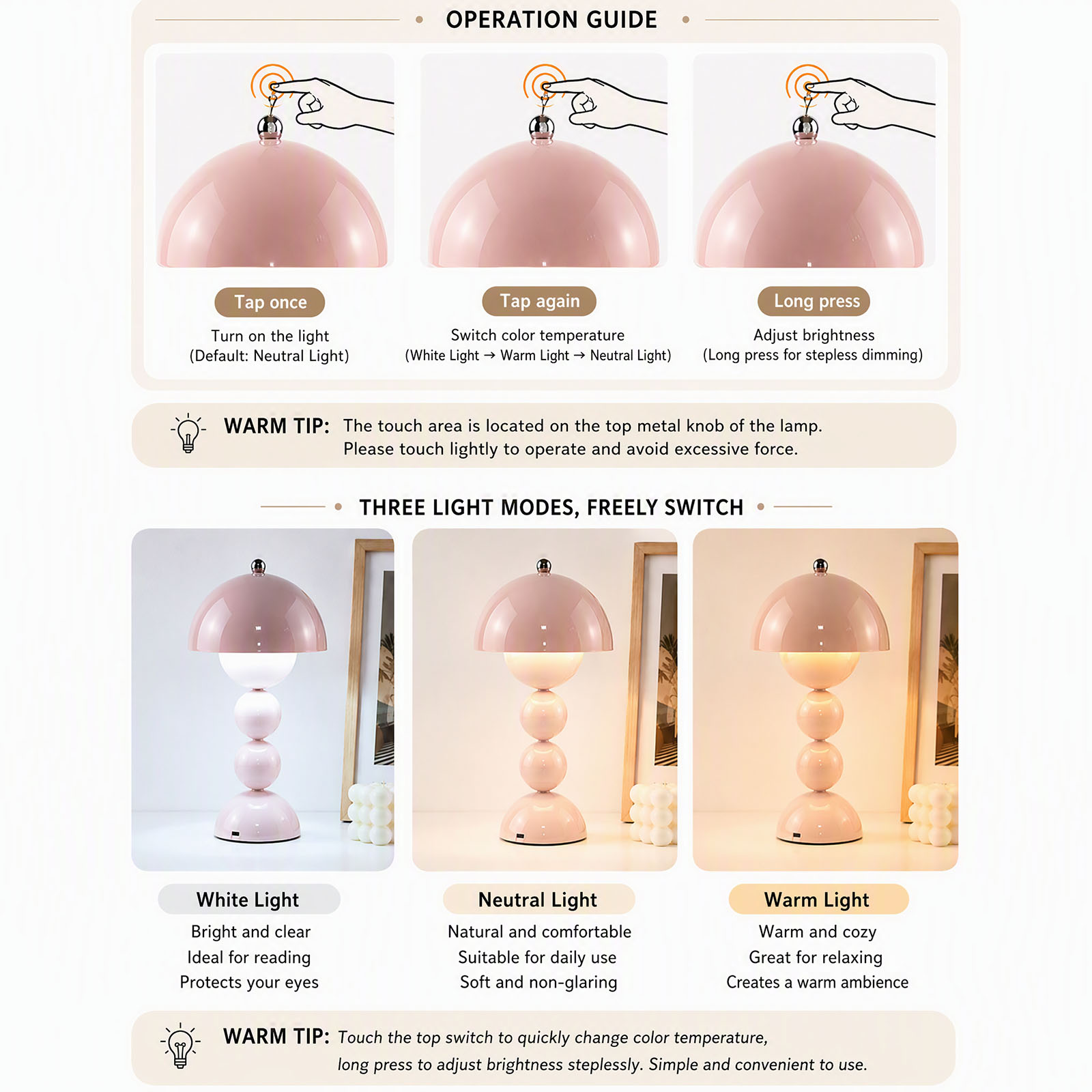 مصباح طاولة على شكل فطر بتصميم - مراجعة Mushroom Table Lamp وسعره